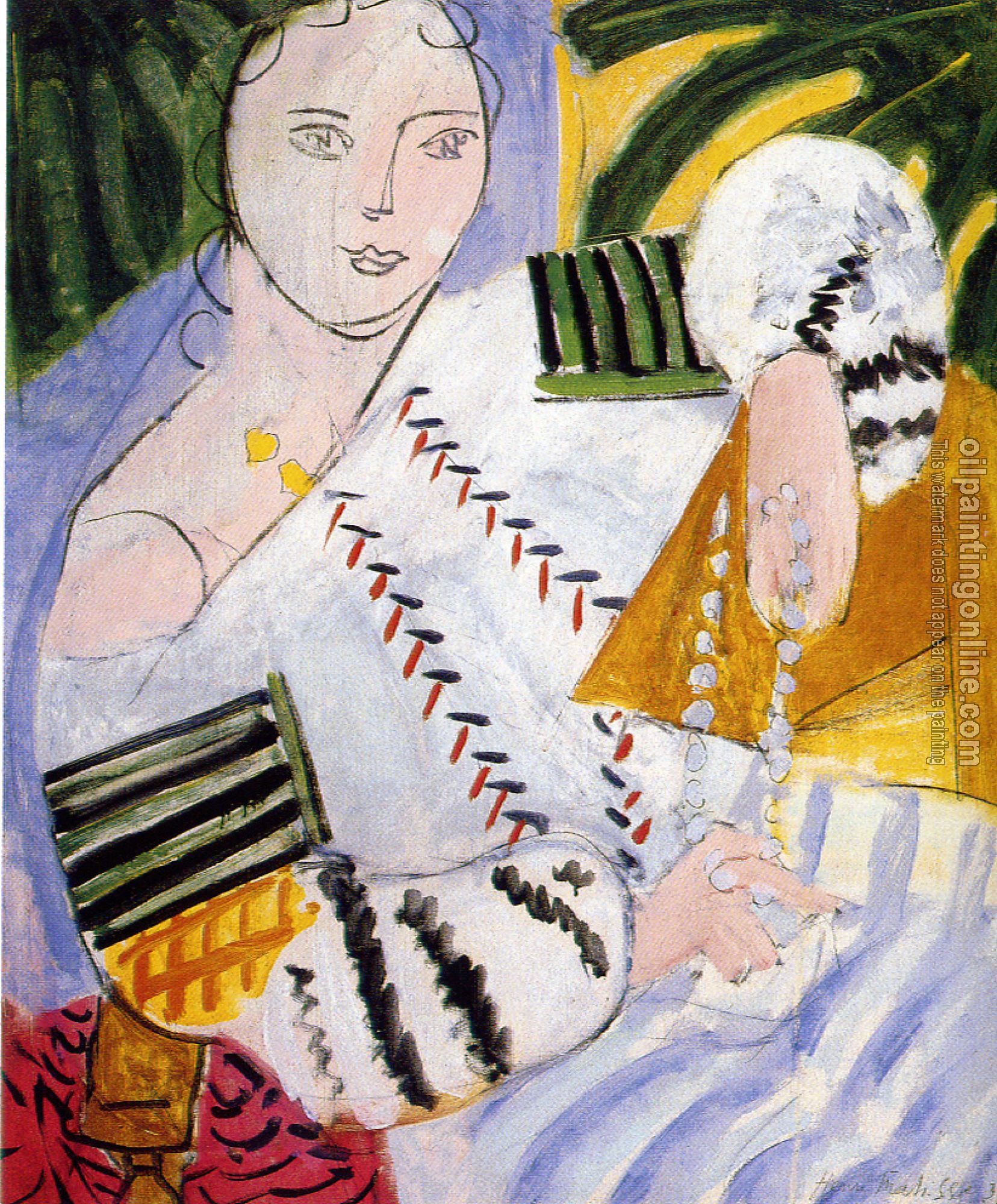Matisse, Henri Emile Benoit - the rumanian blouse with green sleeves